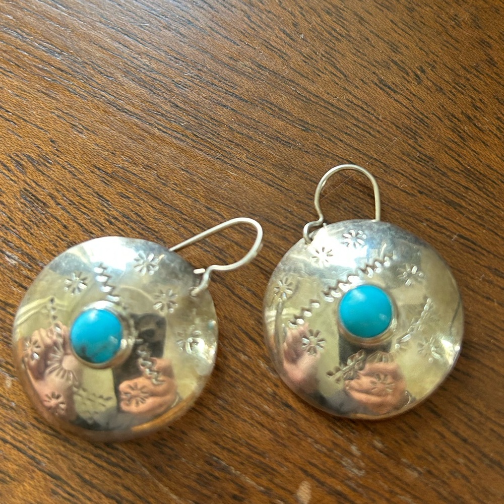 Silver and Turquoise Earrings